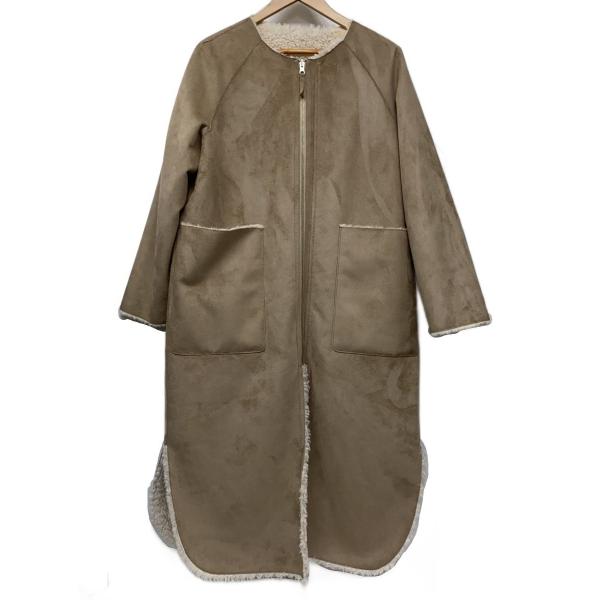 AMERI◆コート/--/ポリエステル/BEG/無地/01020731011