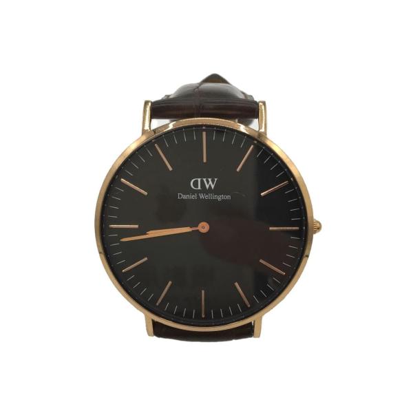 Daniel Wellington◆クォーツ腕時計/B40R2/アナログ/フェイクレザー/BLK/B...