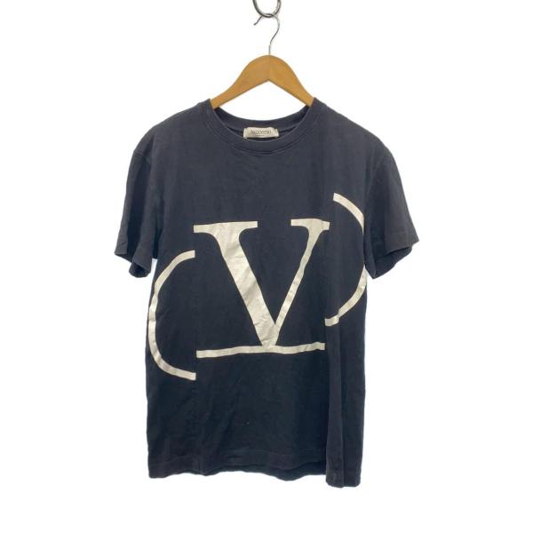 VALENTINO◆Tシャツ/XS/コットン/BLK/無地/ヴァレンティノ