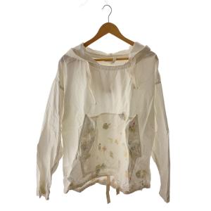 Gurank◆別注/Paint Work smock/ペイントワークスモック/長袖シャツ/2/コットン/WHT/ペンキ//