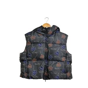 MASU◆FALLING BALLOON DOWN VEST/46/ポリエステル/BLK/総柄/MPFW-VT01//