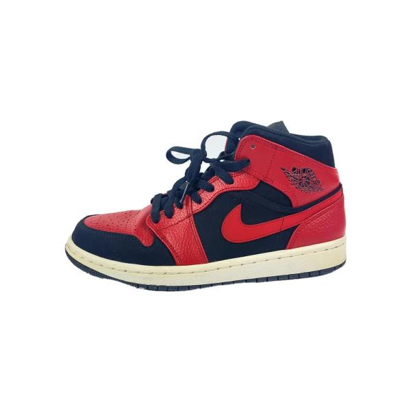 NIKE◆AIR JORDAN 1 MID/エアジョーダンミッド/ブラック/554724-054/2...