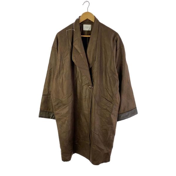 AMERI◆24AW/ジャケット/M/ポリエステル/BRW/無地/0124206610560