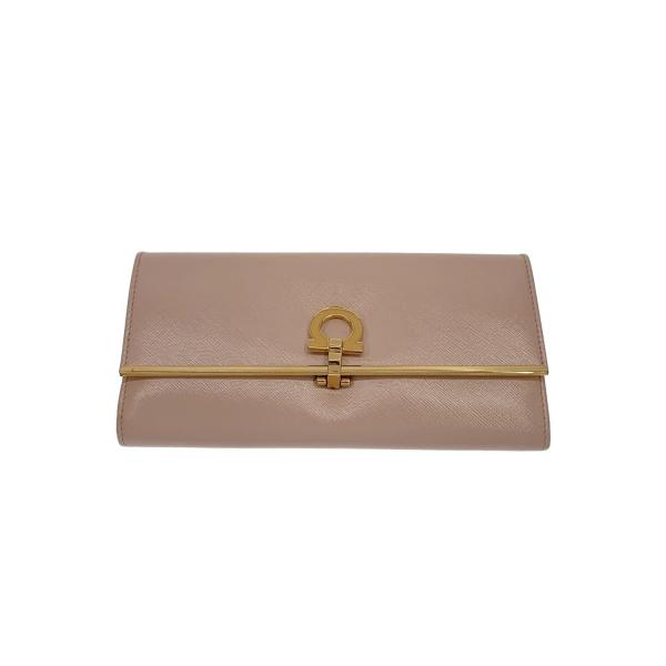 Salvatore Ferragamo◆長財布/PVC/PNK/無地/レディース/JP-22-B19...