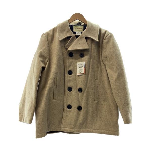 Melton◆80s/deadstock/USA製/ダブル/ピーコート/--/ウール/ベージュ/P2...