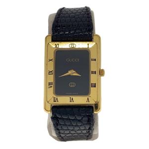 GUCCI◆OLD GUCCI/腕時計/アナログ/ブラック/4200L/社外ベルト/? NULL ?////