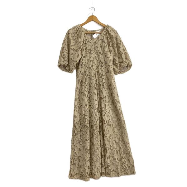 CLANE◆VINTAGE LACE PUFF ONE PIECE/半袖ワンピース/2/コットン/ベ...