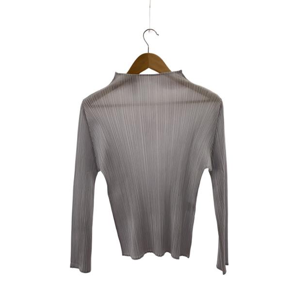 PLEATS PLEASE ISSEY MIYAKE◆長袖カットソー/4/ポリエステル/ブルー/PP...
