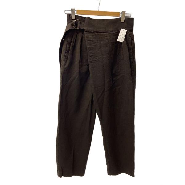 TROVE◆シルク混/ボトム/2/ウール/ブラウン/61pan04
