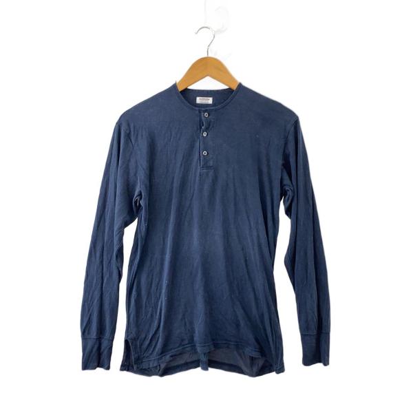 MAATEE&amp;SONS◆ヘンリーネックカットソー/2/シルク/NVY/MTUN2303-0805//