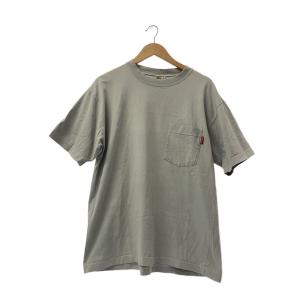 STUSSY◆90s/OLD/USA製/Tシャツ/M/コットン/GRY/無地