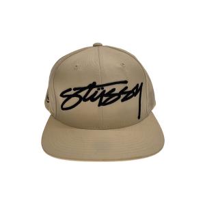 STUSSY◆キャップ/FREE/コットン/BEG/メンズ/28629