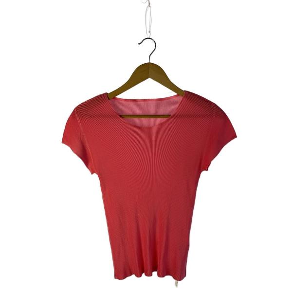 PLEATS PLEASE ISSEY MIYAKE◆半袖カットソー/3/ポリエステル/PNK/PP...