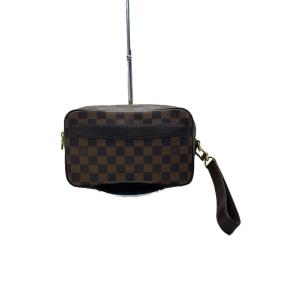 LOUIS VUITTON◆ルイヴィトン/N41219/ポシェット・サンポール_ダミエ・エベヌ/ビニール/ブラウン/チェック