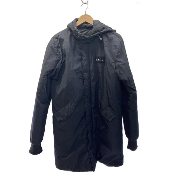 M+RC NOIR◆バックロゴ/中綿モッズコート/L/--/BLK
