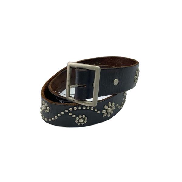 hollywood trading company(HTC)◆フラワー/スタッズベルト/サイズ36/...