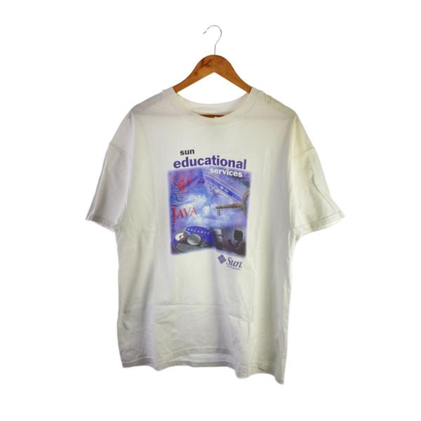 Hanes◆90s/JAVA/SUN EDUCATIONAL/企業T/Tシャツ/XL/コットン/WH...