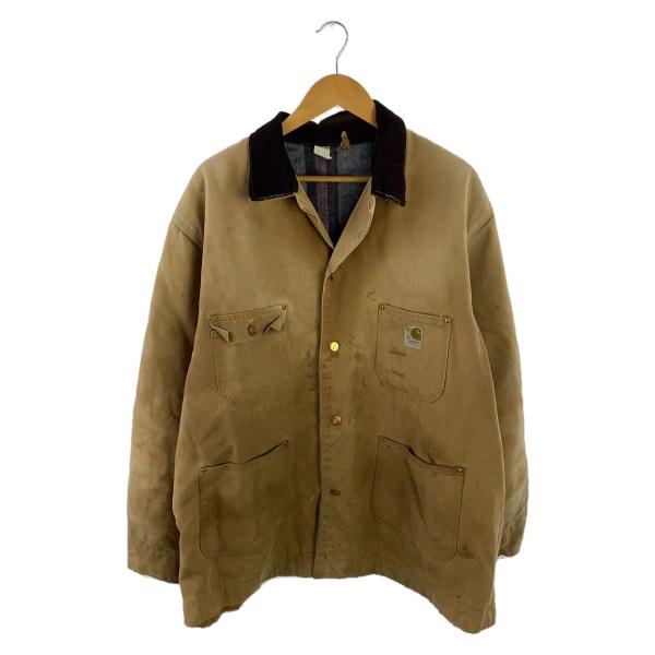Carhartt◆70ｓ/CHORE COAT/50/コットン/CML/無地/穴汚れ状態考慮//