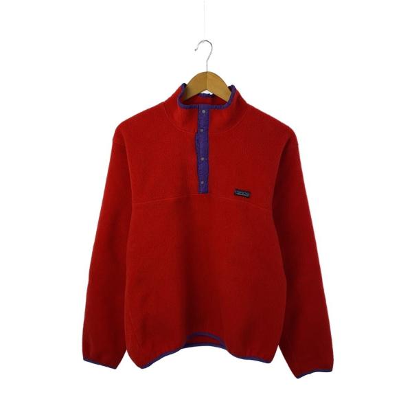patagonia◆80s/スナップT/初期型/三角タグ/前立てナイロン/L/ポリエステル/RED/...