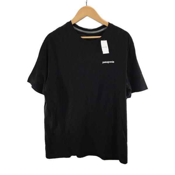 patagonia◆Tシャツ/L/コットン/BLK/プリント/38535