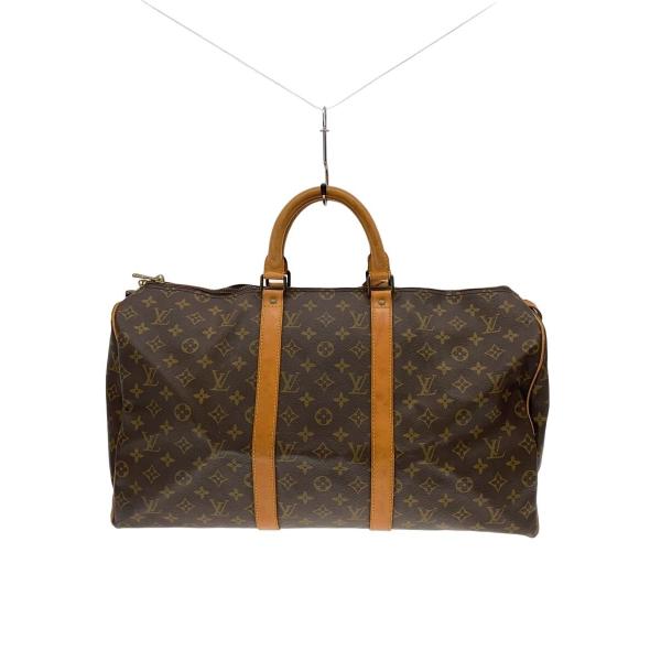 LOUIS VUITTON◆キーポル50_モノグラム・キャンバス/PVC/BRW