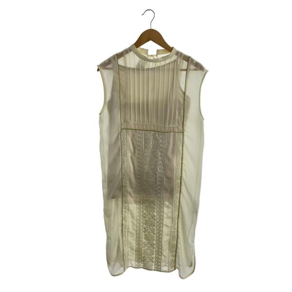 AMERI◆MEDI EMBROIDERY/ノースリーブワンピース/FREE/ポリエステル/CRM/...