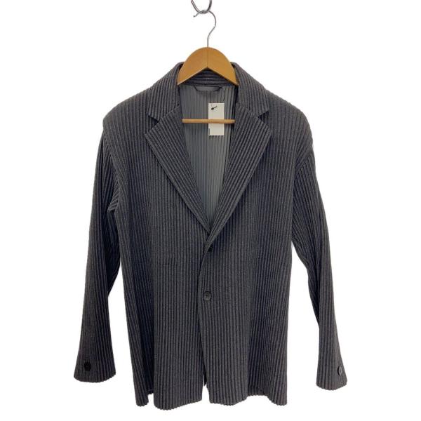 HOMME PLISSE ISSEY MIYAKE◆テーラードジャケット/1/ポリエステル/GRY/...