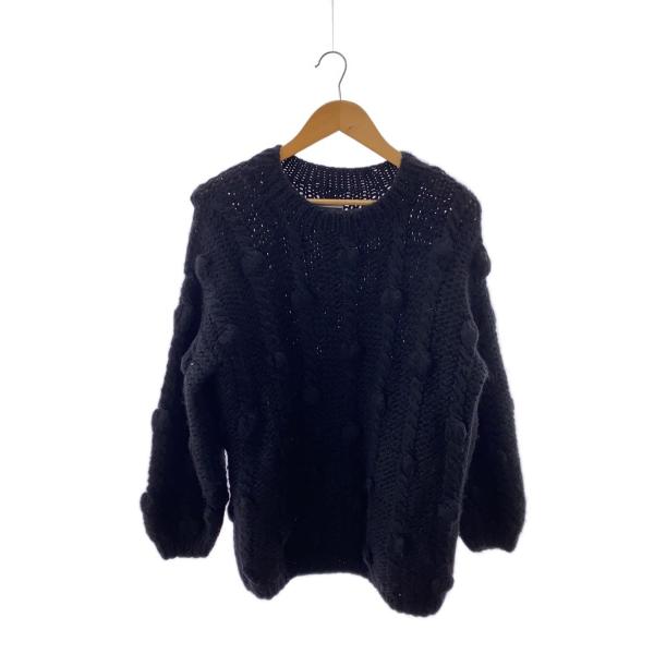 MIRSTORES◆KNOT SWEATER/ニット・セーター(厚手)/2/ウール/BLK/EUM-...