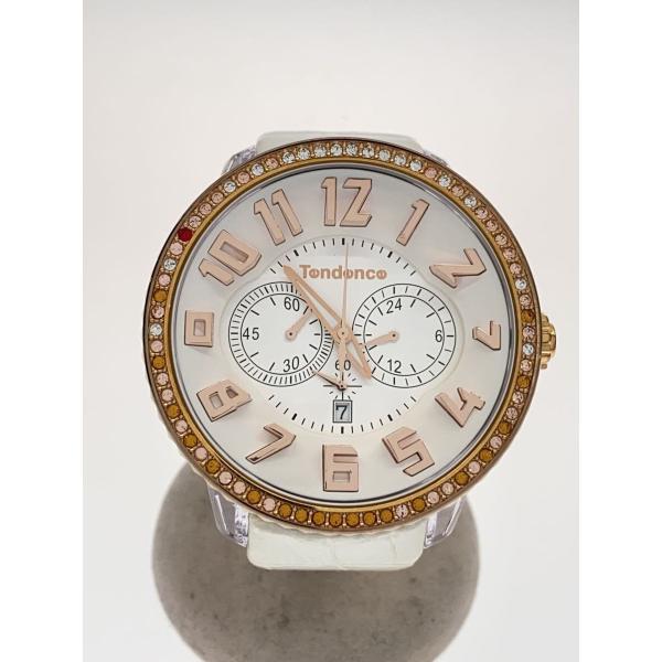 Tendence◆Gulliver DX/クォーツ腕時計/アナログ/レザー/WHT/WHT/TY46...