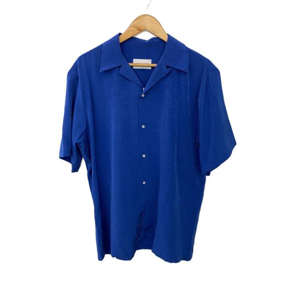 RAINMAKER KYOTO◆半袖シャツ/5/ポリエステル/BLU/無地/RM251-024//