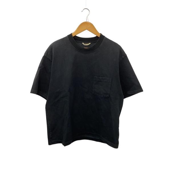 AURALEE◆Tシャツ/3/コットン/BLK/無地/A21ST01SU