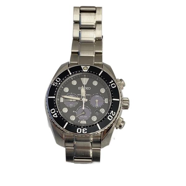 SEIKO◆PROSPEX DIVERSE/ソーラー腕時計/アナログ/ステンレス/BLK/SLV/S...