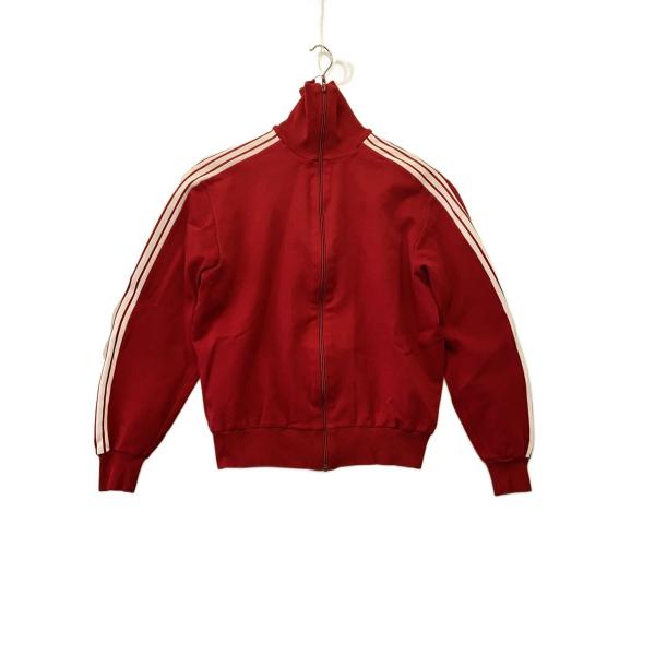 adidas◆80年代/デサントアディダス/ジャージ/3/ナイロン/RED