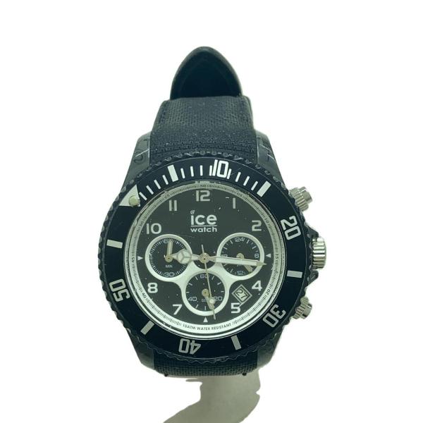 ice watch◆腕時計/アナログ/BLK/BLK/014216