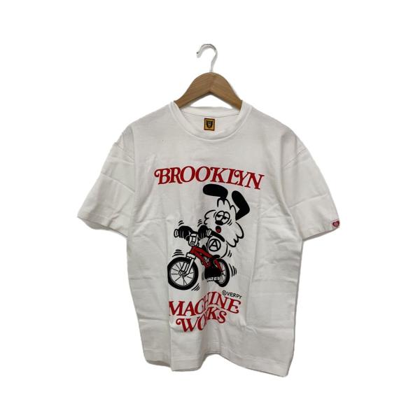 HUMAN MADE◆×BROOKLYN MACHINE WORKS/Tシャツ/L/コットン/WHT