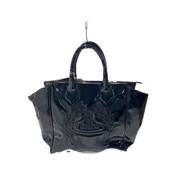 Vivienne Westwood◆トートバッグ/エナメル/BLK