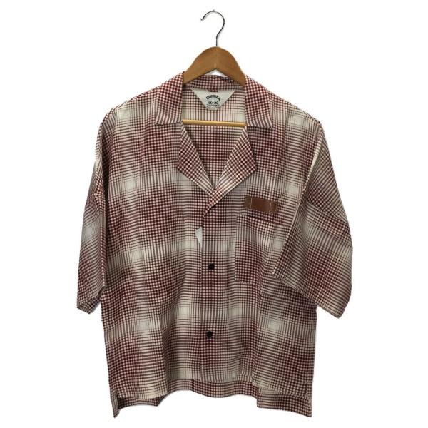 SUNSEA◆Gingram Shadow Fried Shrimp Shirt/半袖シャツ/2/レ...