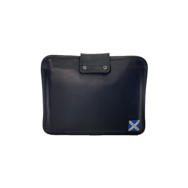 LUGGAGE LABEL◆クラッチバッグ/PVC/BLK