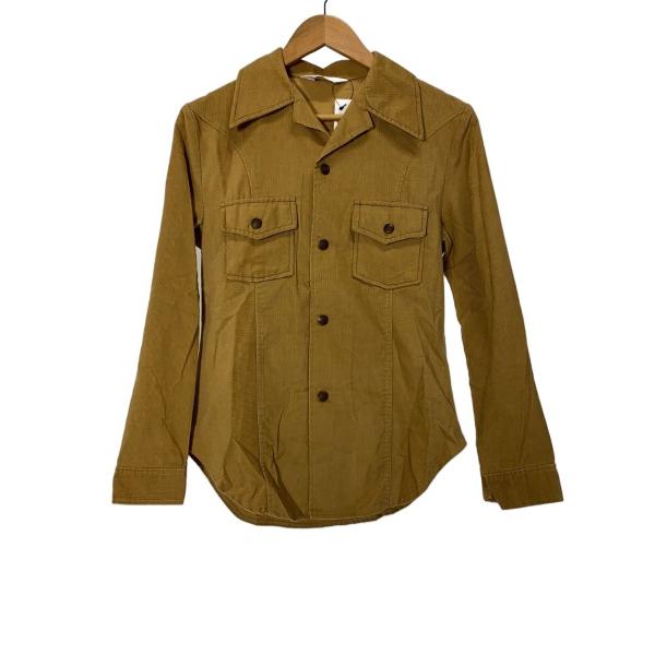 JCPenney◆70s/三角タグ/MATCH FACTORY/長袖シャツ/M/コーデュロイ/CML...