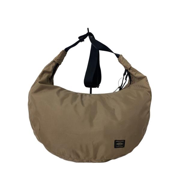 PORTER◆ROUND/ショルダーバッグ/ナイロン/BEG/無地/808-06861