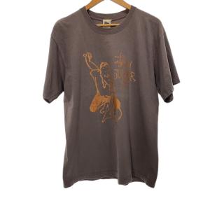 STUSSY◆STUSSY SUMMER 1995/Tシャツ/L/コットン/GRY