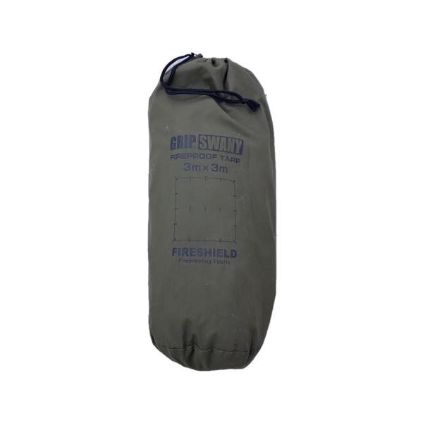 GRIP SWANY◆FIREPROOF TARP/FIRESHIELD/3ｍ×3ｍ/タープ/カーキ...