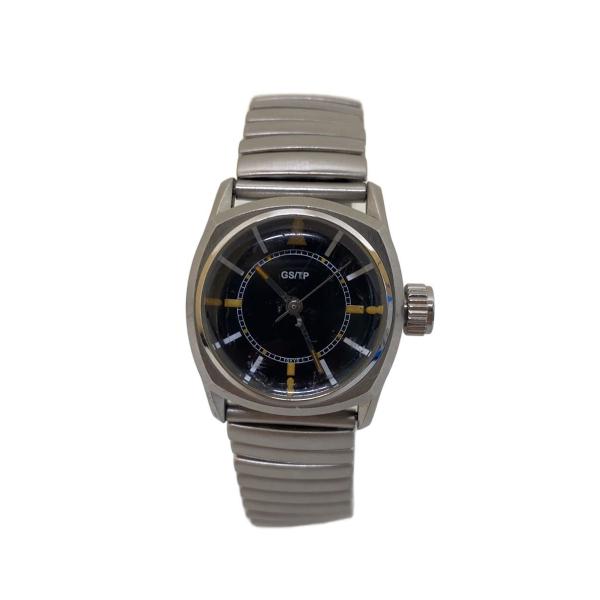 GS/TP/クォーツ腕時計/アナログ/ステンレス/BLK/SLV/SS