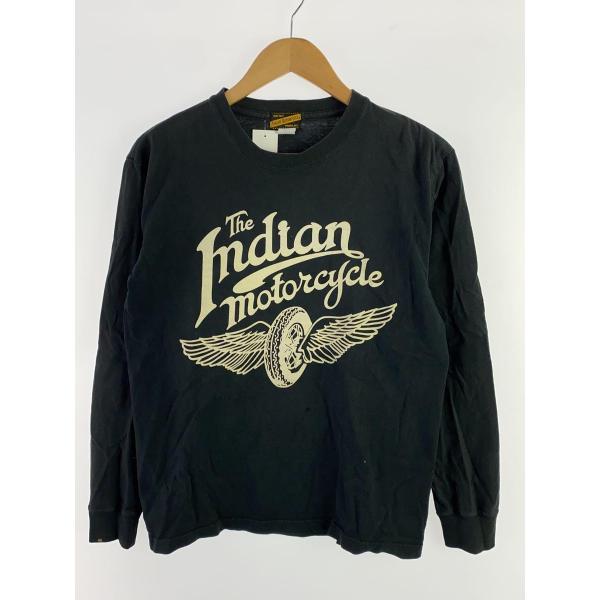 Indian Motorcycle◆長袖Tシャツ/--/コットン/BLK/プリント