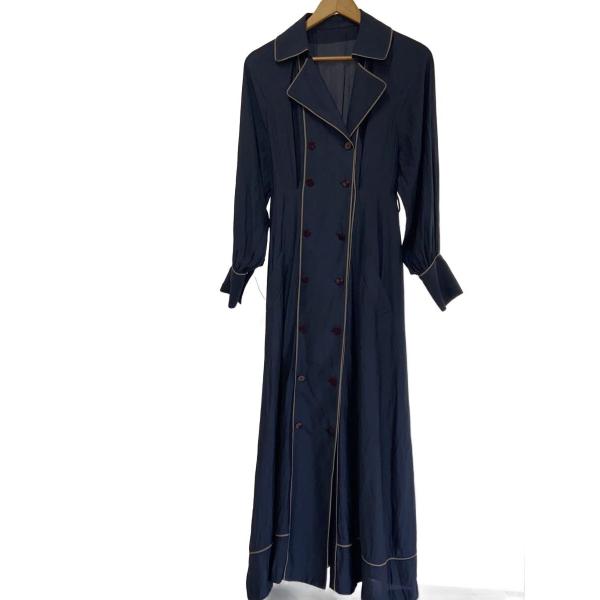 AMERI◆長袖ワンピース/M/ポリエステル/NVY/無地/01010530440