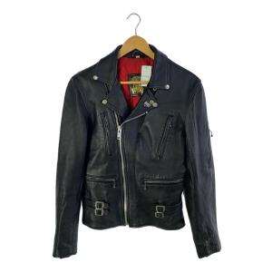 666 Leather Wear◆ダブルライダースジャケット/34/--/BLK