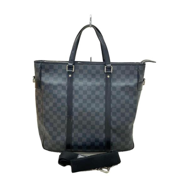 LOUIS VUITTON◆タダオ_ダミエ・グラフィット_BLK/PVC/BLK