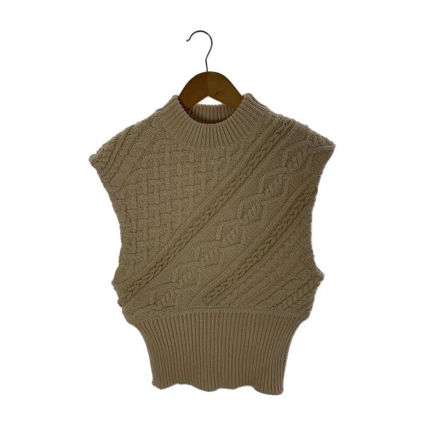 AMERI◆ニット・セーター(厚手)/FREE/ポリエステル/BEG/01120131010