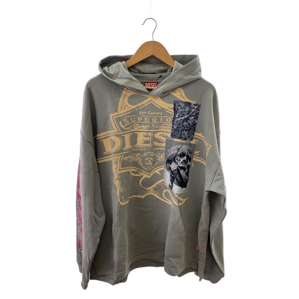 DIESEL◆S-BAXT-HOOD-R1/パーカー/XXL/コットン/GRY
