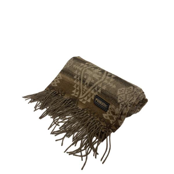 PENDLETON◆マフラー/アルパカ/BRW/総柄/メンズ